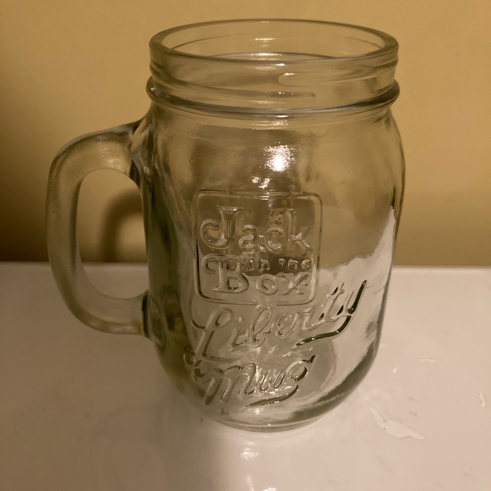 Vintage jack in the box promo mason jar mugs